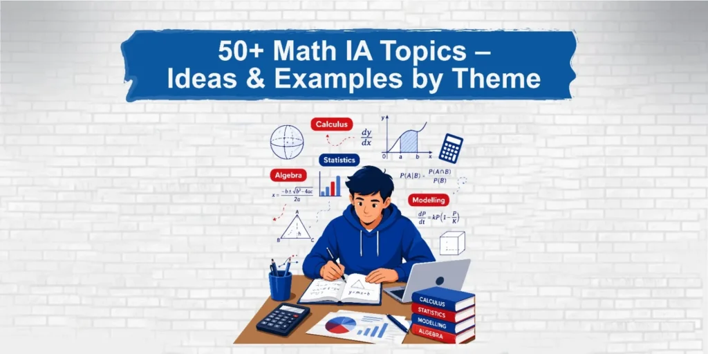 Math IA topics brainstorm board