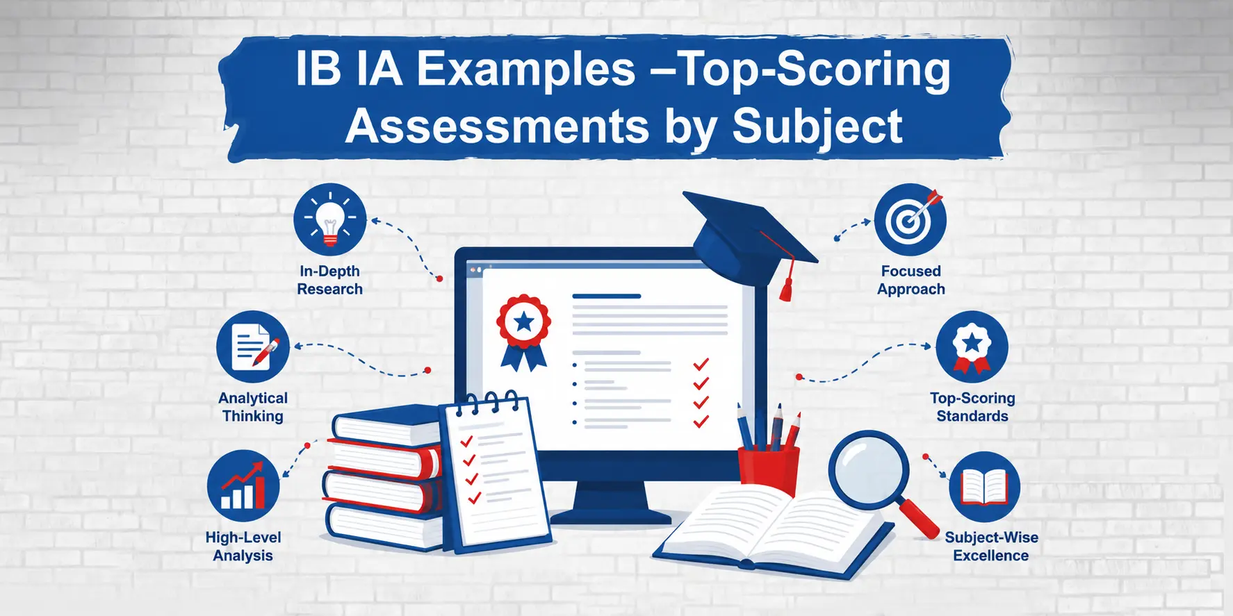 IB IA examples for top-scoring internal assessments by subject